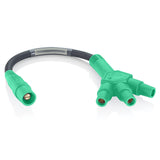 Soft 3-Fer Adapter, 24” Cable, Male-Female-Female-Female - LEVITON Rhino-hide
