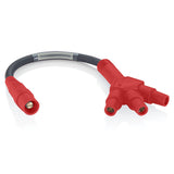 Soft 3-Fer Adapter, 24” Cable, Male-Female-Female-Female - LEVITON Rhino-hide