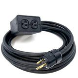 Hard Wired Quad Box, Leviton Rubberized, 25', Strong, 12/3 Sjoow,3059-1E